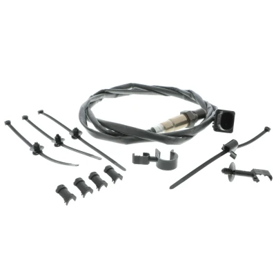 Bilde av VEMO V10 76 0121 Lambdasonde med festemateriell Original Quality etter katalysator reguleringssonde, forsmurt gjenge svart 5 D formet