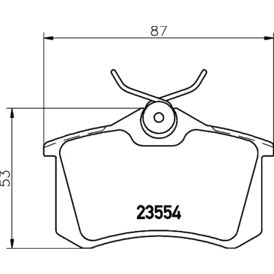 Bilde av HELLA 8DB 355 019 911 Bremseklosser ikke klargjort for slitasjeindikator med bremsecaliperskruer RENAULT: MEGANE 3, SCENIC 2, GRAND 3