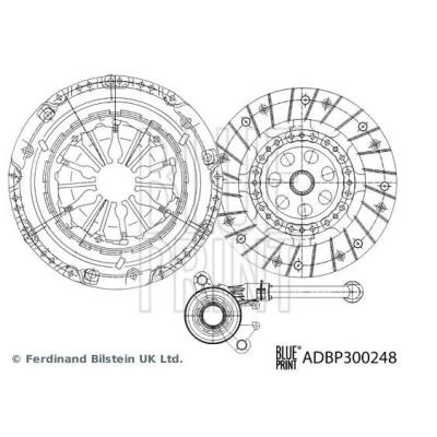 Bilde av BLUE PRINT ADBP300248 Clutch tre deler med syntetisk fett, sentral utkobling 226mm RENAULT: MEGANE 3, 3 Grandtour