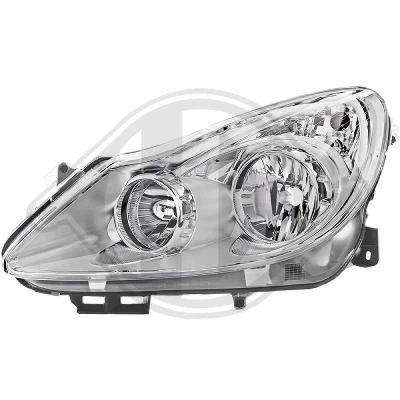 Bilde av DIEDERICHS 1814981 Frontlykter venstre H7, H7/H1, H1 for høyrekjøring OPEL: Corsa D Hatchback