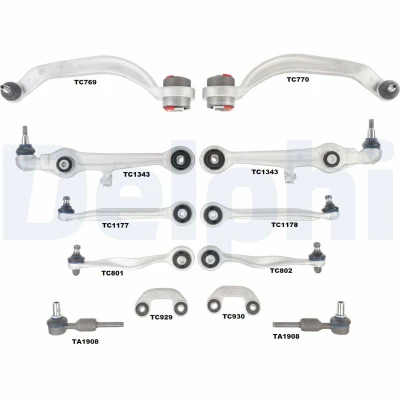 Bilde av DELPHI TC1900KIT Reparasjonssett, tverrstyrestang framaksel VOLKSWAGEN: Passat B5 GP Stasjonsvogn, SKODA: Superb I Sedan