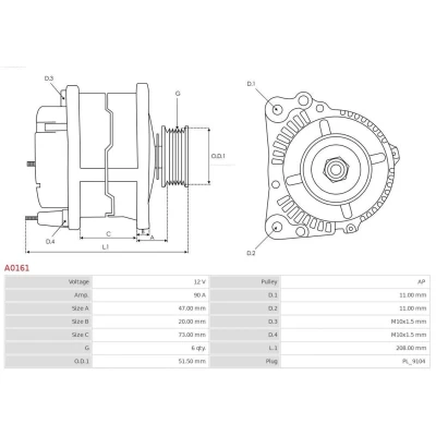 Bilde av AS PL BSX75(IKA) Børste, starter 7,00mm 10,00mm 18,00mm
