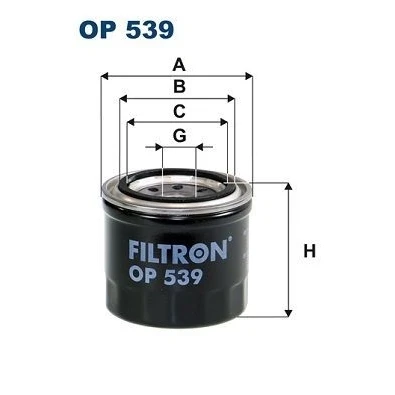 Bilde av FILTRON OP 539 Oljefilter 3/4 16 UNF Påskruingsfilter