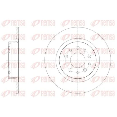 Bilde av REMSA 61558.00 Bremseskiver bakaksel 264, 264 10 5 fullt ut FIAT: 500L