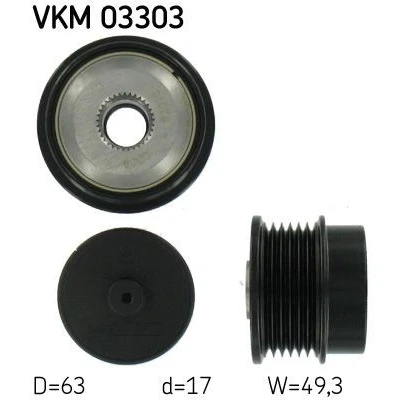 Bilde av SKF VKM 03303 Frihjul Dynamo 49,3 PEUGEOT: 407 SW