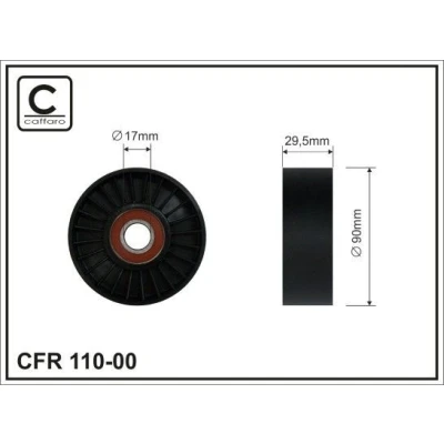 Bilde av Strammerull, kilerem med ribber, chrysler voyager ii, / grand iii, dodge caravan, plymouth voyager, 0453