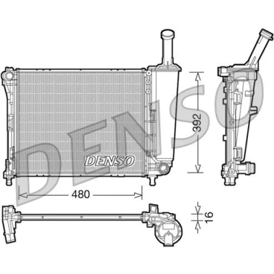 Bilde av DENSO DRM09088 Radiator Aluminium 480 392 16