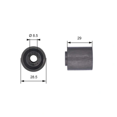 Bilde av GATES T42045 Styrerulle kilerem tannrem Tru Power AUDI: 80 B4 Sedan, A6 C4 Avant