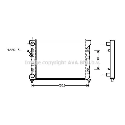 Bilde av PRASCO SU2015 Radiator Aluminium 340 688 23 Kjøleribber loddet SUBARU: Forester I