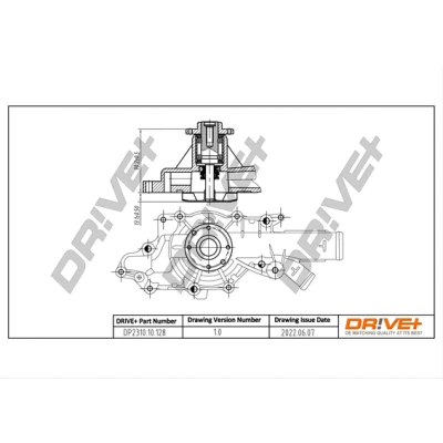 Bilde av Dr!ve+ DP2310.10.128 Vannpumpe med tetning mekanisk for vifteremdrift MERCEDES BENZ: Sprinter 3 T Minibuss