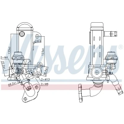 Bilde av NISSENS 989461 EGR kjøler med undertrykk bypass NISSAN: NP300 Navara Pick up