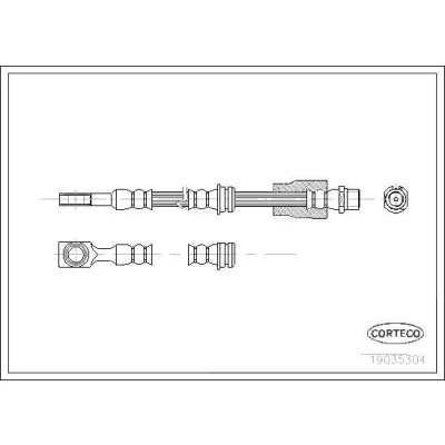 Bilde av CORTECO 19035304 Bremseslange framaksel 452 OPEL: Zafira B, Astra H Hatchback, Caravan