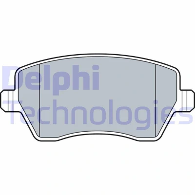 Bilde av DELPHI LP3550 Bremseklosser med akustisk slitasjevarsel antihyle blikk uten tilbehør NISSAN: MICRA 4, Note II Hatchback, 5
