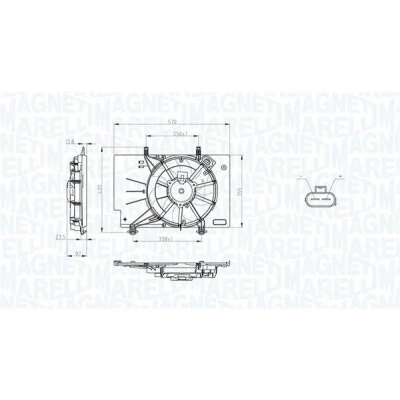 Bilde av MAGNETI MARELLI 069422734010 Kjølevifte 345 12 220 250 FORD: FIESTA 6