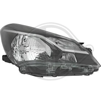 Bilde av DIEDERICHS 6607382 Frontlykter høyre H4, W21/5W, WY21W Halogen TOYOTA: Yaris III Hatchback