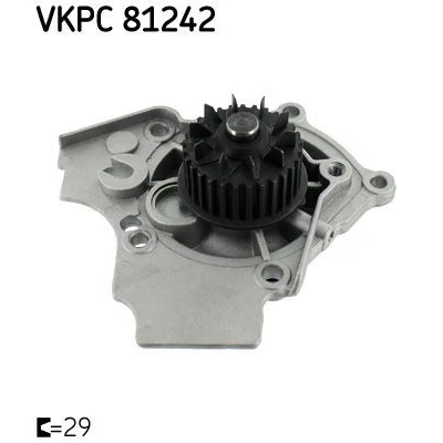 Bilde av SKF VKPC 81242 Vannpumpe 29 med tetning Metall for vifteremdrift AUDI: A4 B8 Avant, Sedan, A6 C7 VOLKSWAGEN: Passat B6 Variant, Tiguan I