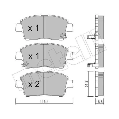 Bilde av Bremseklosser sett METELLI 22 0423 0