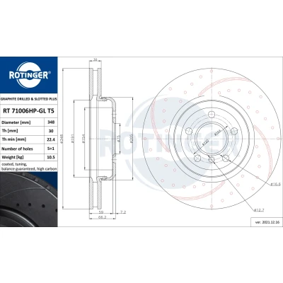 Bilde av Bremseskive ROTINGER RT 71006HP GL T5