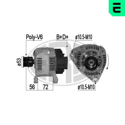 Bilde av ERA 209162A Dynamo 14V 80A BMW: 3 Touring, Coupé, Cabrio