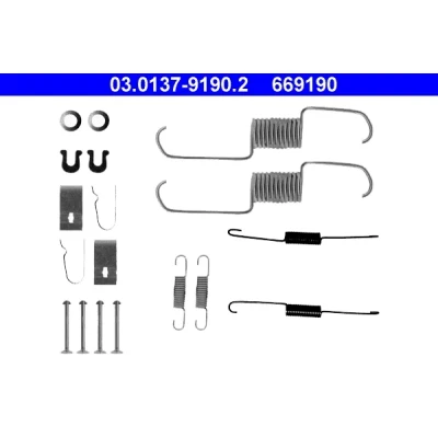 Bilde av ATE 03.0137 9190.2 Tilbehørsett, bremsesko HONDA: ACCORD 4, CR V 1