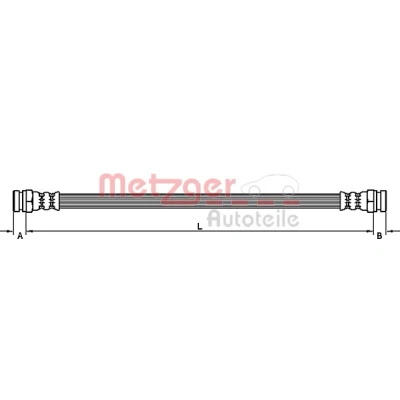 Bilde av METZGER 4118576 Bremseslange 175