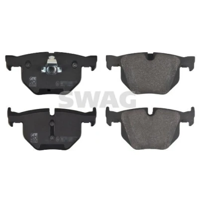 Bilde av SWAG 20 91 6466 Bremseklosser bakaksel klargjort for slitasjeindikator med kolbleklips BMW: 5 Touring, Sedan, 6 Coupé
