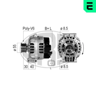 Bilde av ERA 210051A Dynamo 14V 98A RENAULT: Kangoo I Express, MEGANE 2 Kombi, LAGUNA Grandtour