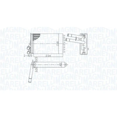 Bilde av MAGNETI MARELLI 350218462000 Varmeveksler VOLKSWAGEN: Passat B5 GP Sedan