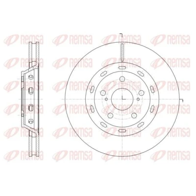 Bilde av REMSA Bremseskive framaksel 324, 0mm 28mm 5 ventilert 61968.10 435120T010 Bremseskiver, Skivebremser