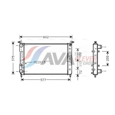 Bilde av Radiator, motorkjøling fiat palio, palio weekend, siena, strada pick up OE 46449104, 46548483, 46750717