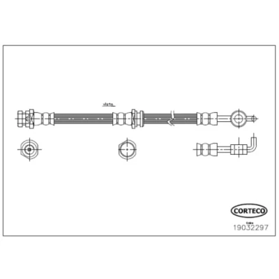 Bilde av CORTECO 19032297 Bremseslange framaksel 418 MAZDA: 626 IV Hatchback, 323 C Hatchback