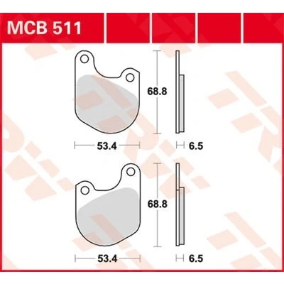 Bilde av TRW Organic Allround MCB511 Bremseklosser