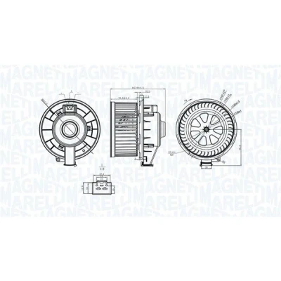Bilde av MAGNETI MARELLI 069412253010 Elektromotor, innendørsvifte 12