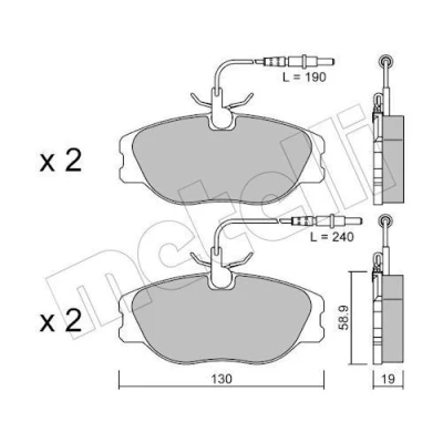 Bilde av Bremseklosser sett, Framaksel, citroën,fiat,lancia,peugeot, 4251.09, 4251.10, 71752992, 77362237, 9946016