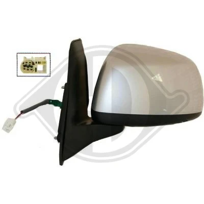 Bilde av Sidespeil Diederichs 6445825 venstre grunnet konveks, for elektrisk speiljustering, komplett speil SUZUKI: SX4 I Hatchback