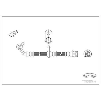 Bilde av CORTECO 19035119 Bremseslange bakaksel 487 HONDA: CR V 2