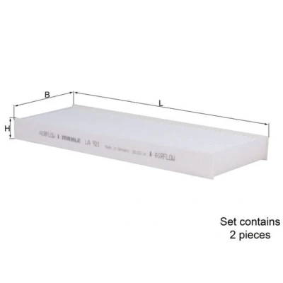 Bilde av MAHLE ORIGINAL LA 921/S Kupéfilter Partikkelfilter 240,0 84 20,0