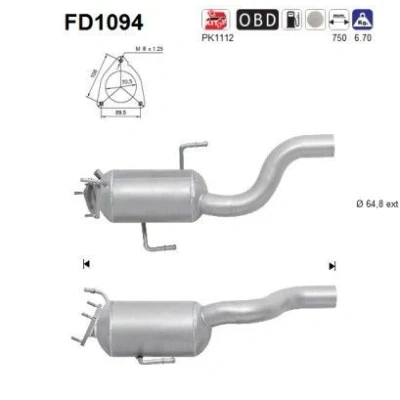 Bilde av BLUEKAT 444051 Partikkelfilter Euro 5 Cordierit AUDI: Q7