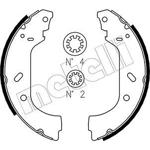 Bilde av Bremsesko sett, Bakaksel, citroën,fiat,lancia,peugeot, 4241.H7, 4241.K6, 77362451, 9404242328, 9566949580, 9569692680