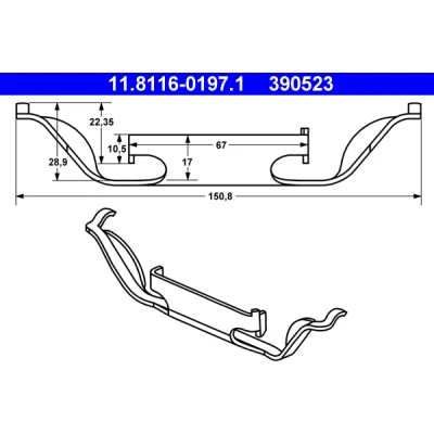 Bilde av Fjær, bremseklave, Framaksel, bmw 5 [e39], touring 8 [e31], 34 11 1 159 957, 163 488, 2 229 753