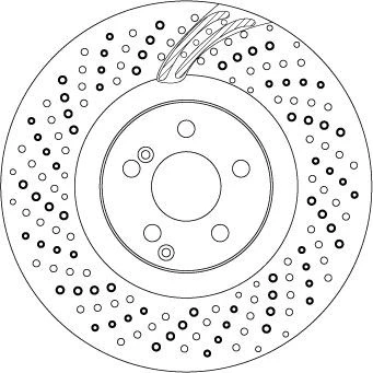 Bilde av TRW DF6862S Bremseskiver 360 36 5 112 perforert / ventilert spraylakkert