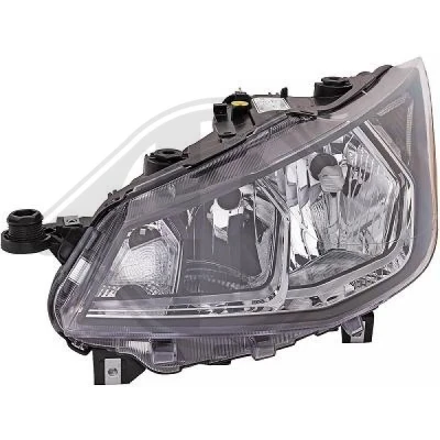 Bilde av DIEDERICHS 7428083 Frontlykter venstre H7/H7 med kjørelys (LED) uten LED styreenhet for kjøre /posisjonslys motor høydejustering hovedlys