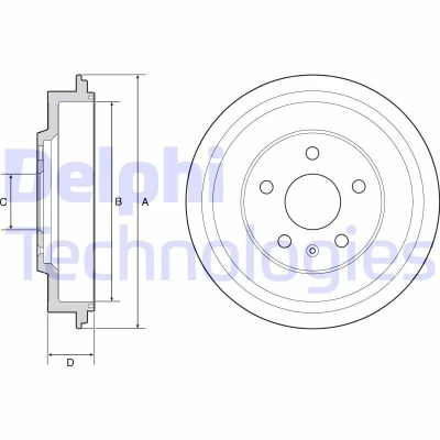 Bilde av DELPHI BF561 Bremsetrommel uten ABS sensorring, hjullager, lager 290