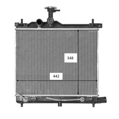 Bilde av NRF 58460 Radiator Aluminium 442 348 20 Kjøleribber loddet