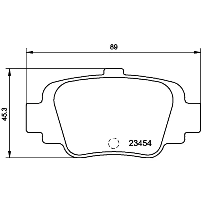 Bilde av HELLA 8DB 355 011 551 Bremseklosser ikke klargjort for slitasjeindikator NISSAN: MICRA 2