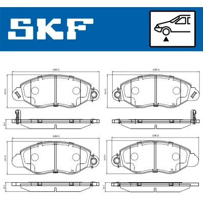 Bilde av SKF VKBP 80300 A Bremseklosser med akustisk slitasjevarsel FORD: Transit Mk5 Minibuss