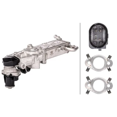Bilde av HELLA 6NU 358 167 021 Eksosreturmodul med tetning, EGR kjøler ventil VOLKSWAGEN: Polo V Hatchback, SKODA: Fabia 2