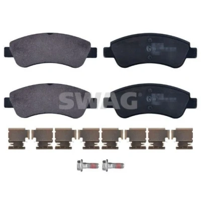 Bilde av SWAG 62 91 6432 Bremseklosser framaksel ekskl. slitasjevarselkontakt med festemateriell PEUGEOT: Partner II Van, 207 Hatchback, 2008 Stasjonsvogn