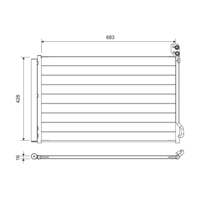 Bilde av Kondensator, klimaanlegg, tesla model x, 104849900B, 1048499 00 B, 104849900C, C