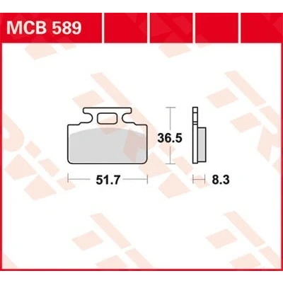 Bilde av TRW Organic Allround MCB589 Bremseklosser
